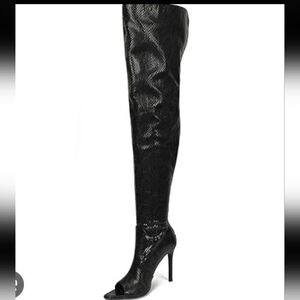 Cape Robbin Black Over the Knee Boots